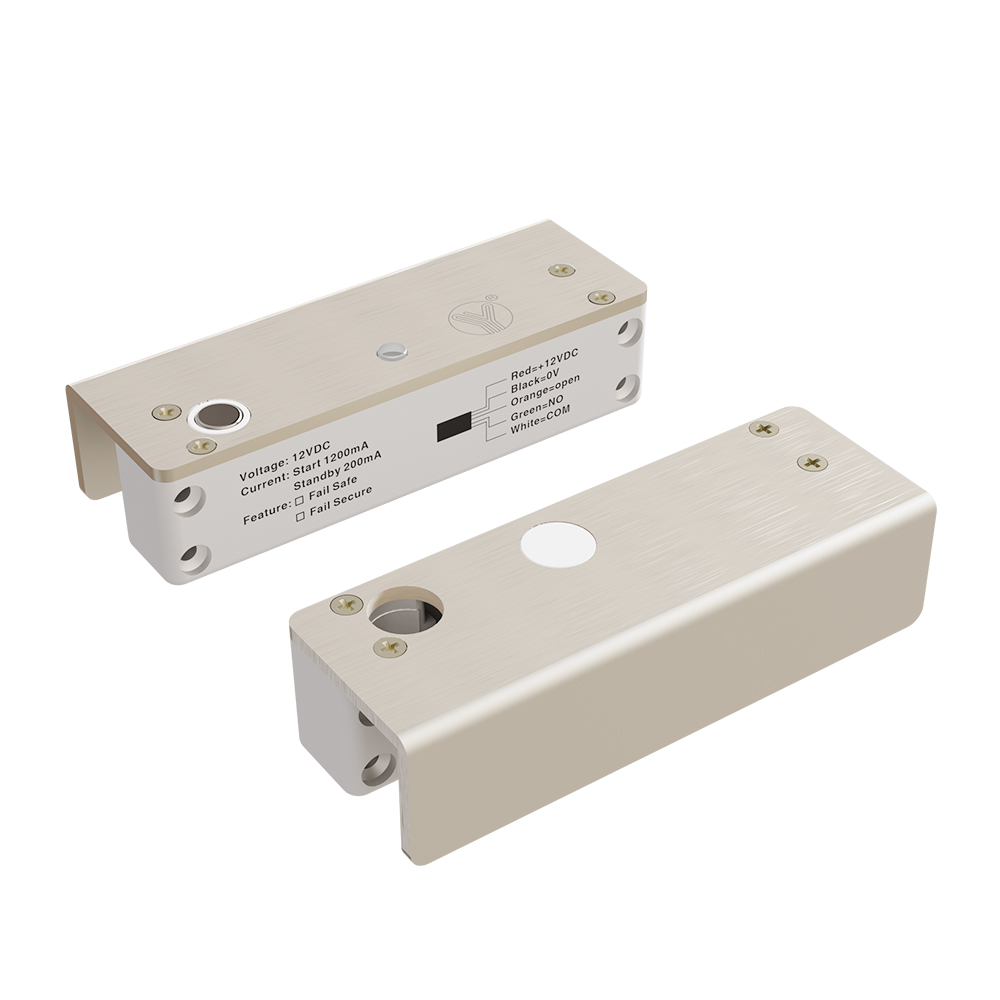 U型迷你上下無(wú)框玻璃門(mén)單門(mén)電插鎖