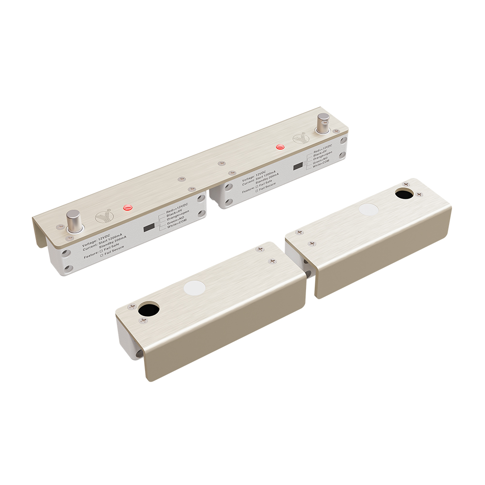 U型迷你上下無(wú)框玻璃門(mén)雙門(mén)電插鎖